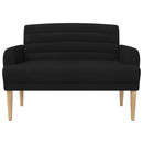 Lænestol med knap tufting Sort 116 x 67 x 80 cm Stof
