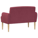 Lænestol med knap tufting Vinrød 116 x 67 x 80 cm Stof