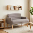 Lænestol med knap tufting Gråbrun 116 x 67 x 80 cm Stof