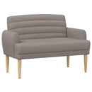 Lænestol med knap tufting Gråbrun 116 x 67 x 80 cm Stof