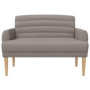 Lænestol med knap tufting Gråbrun 116 x 67 x 80 cm Stof