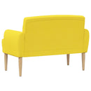 Lænestol med knap tufting Lys Gul 116 x 67 x 80 cm Stof