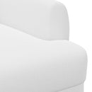 Lænestol med knap tufting Hvid 116 x 67 x 80 cm Stof