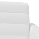 Lænestol med knap tufting Hvid 116 x 67 x 80 cm Stof