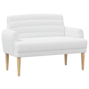 Lænestol med knap tufting Hvid 116 x 67 x 80 cm Stof