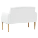Lænestol med knap tufting Hvid 116 x 67 x 80 cm Stof