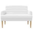 Lænestol med knap tufting Hvid 116 x 67 x 80 cm Stof