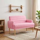 Lænestol med knap tufting Lyserød 116 x 67 x 80 cm Stof