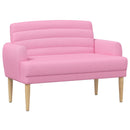 Lænestol med knap tufting Lyserød 116 x 67 x 80 cm Stof