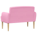 Lænestol med knap tufting Lyserød 116 x 67 x 80 cm Stof