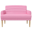 Lænestol med knap tufting Lyserød 116 x 67 x 80 cm Stof