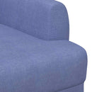 Lænestol med knap tufting Jeans blå 116 x 67 x 80 cm Stof