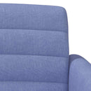 Lænestol med knap tufting Jeans blå 116 x 67 x 80 cm Stof
