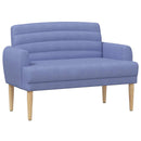 Lænestol med knap tufting Jeans blå 116 x 67 x 80 cm Stof