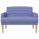 Lænestol med knap tufting Jeans blå 116 x 67 x 80 cm Stof