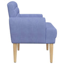 Lænestol med knap tufting Jeans blå 116 x 67 x 80 cm Stof