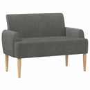 Lænestol med knap tufting Mørkegrå 116 x 67 x 81 cm Velourstof