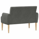 Lænestol med knap tufting Mørkegrå 116 x 67 x 81 cm Velourstof