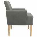 Lænestol med knap tufting Mørkegrå 116 x 67 x 81 cm Velourstof