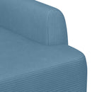 Lænestol med knap tufting Blå 116 x 67 x 81 cm Velourstof