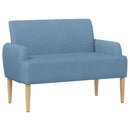 Lænestol med knap tufting Blå 116 x 67 x 81 cm Velourstof
