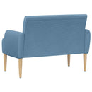 Lænestol med knap tufting Blå 116 x 67 x 81 cm Velourstof
