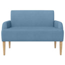 Lænestol med knap tufting Blå 116 x 67 x 81 cm Velourstof
