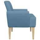 Lænestol med knap tufting Blå 116 x 67 x 81 cm Velourstof