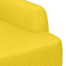 Lænestol med knap tufting Lys Gul 116 x 67 x 81 cm Velourstof