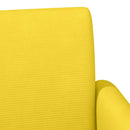Lænestol med knap tufting Lys Gul 116 x 67 x 81 cm Velourstof