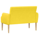 Lænestol med knap tufting Lys Gul 116 x 67 x 81 cm Velourstof