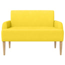 Lænestol med knap tufting Lys Gul 116 x 67 x 81 cm Velourstof