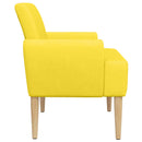 Lænestol med knap tufting Lys Gul 116 x 67 x 81 cm Velourstof