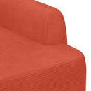 Lænestol med knap tufting Rød orange 116 x 67 x 81 cm