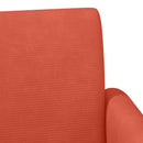 Lænestol med knap tufting Rød orange 116 x 67 x 81 cm