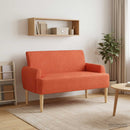 Lænestol med knap tufting Rød orange 116 x 67 x 81 cm