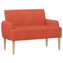 Lænestol med knap tufting Rød orange 116 x 67 x 81 cm