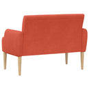 Lænestol med knap tufting Rød orange 116 x 67 x 81 cm