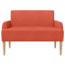 Lænestol med knap tufting Rød orange 116 x 67 x 81 cm