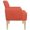 Lænestol med knap tufting Rød orange 116 x 67 x 81 cm