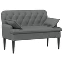 Lænestol med knap tufting Mørkegrå 111 x 68 x 80 cm Stof