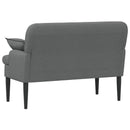 Lænestol med knap tufting Mørkegrå 111 x 68 x 80 cm Stof