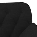 Lænestol med knap tufting Sort 111 x 68 x 80 cm Stof