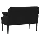 Lænestol med knap tufting Sort 111 x 68 x 80 cm Stof