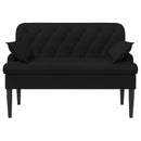 Lænestol med knap tufting Sort 111 x 68 x 80 cm Stof