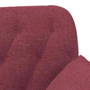 Lænestol med knap tufting Vinrød 111 x 68 x 80 cm Stof