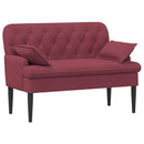 Lænestol med knap tufting Vinrød 111 x 68 x 80 cm Stof