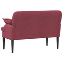 Lænestol med knap tufting Vinrød 111 x 68 x 80 cm Stof