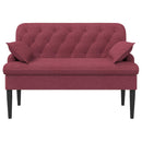 Lænestol med knap tufting Vinrød 111 x 68 x 80 cm Stof