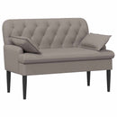 Lænestol med knap tufting Gråbrun 111 x 68 x 80 cm Stof